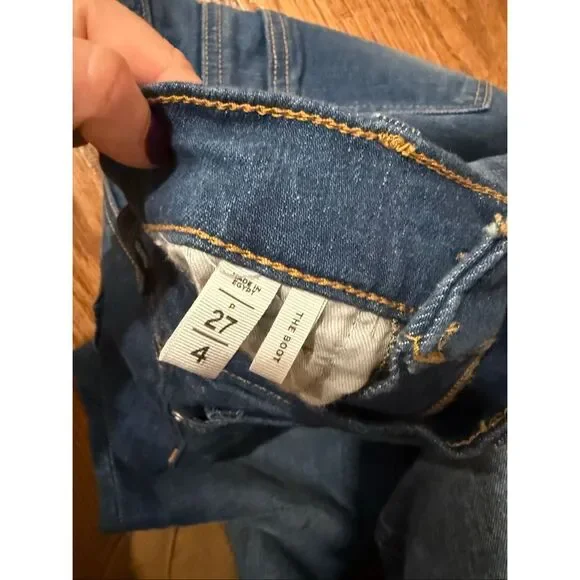 Loft the boot mid rise rolled down hem jean size 27/4 petite - Picture 5 of 12